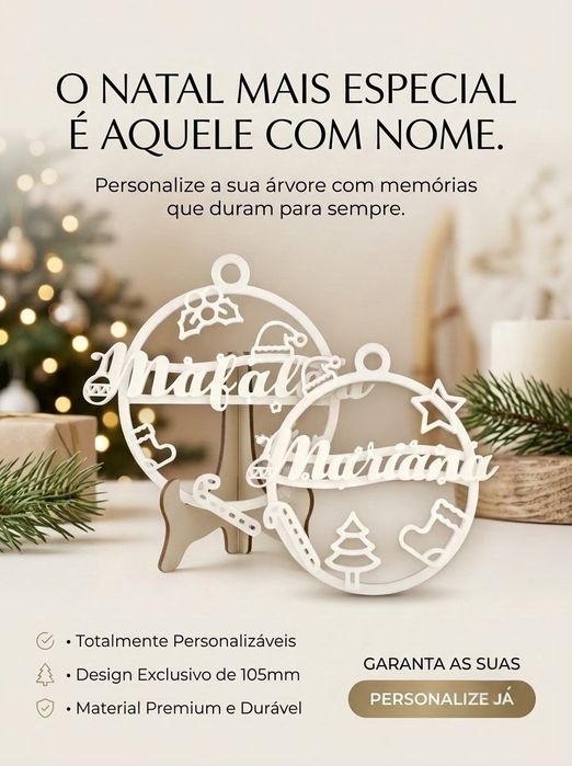 Bolas personalizadas para o Natal