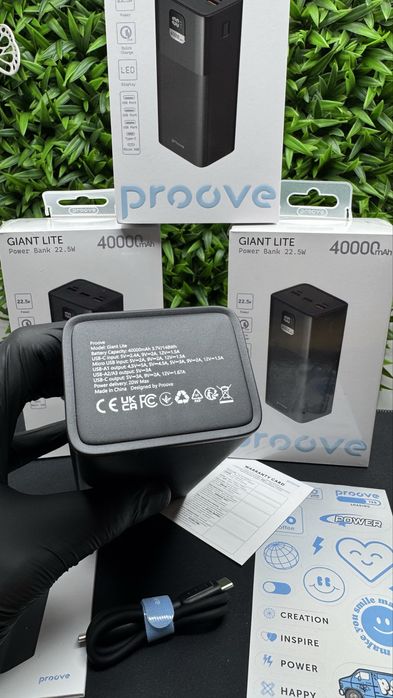 Качественный павербанк 40000 mAh 22.5W Proove с гарантией 12 месяцев