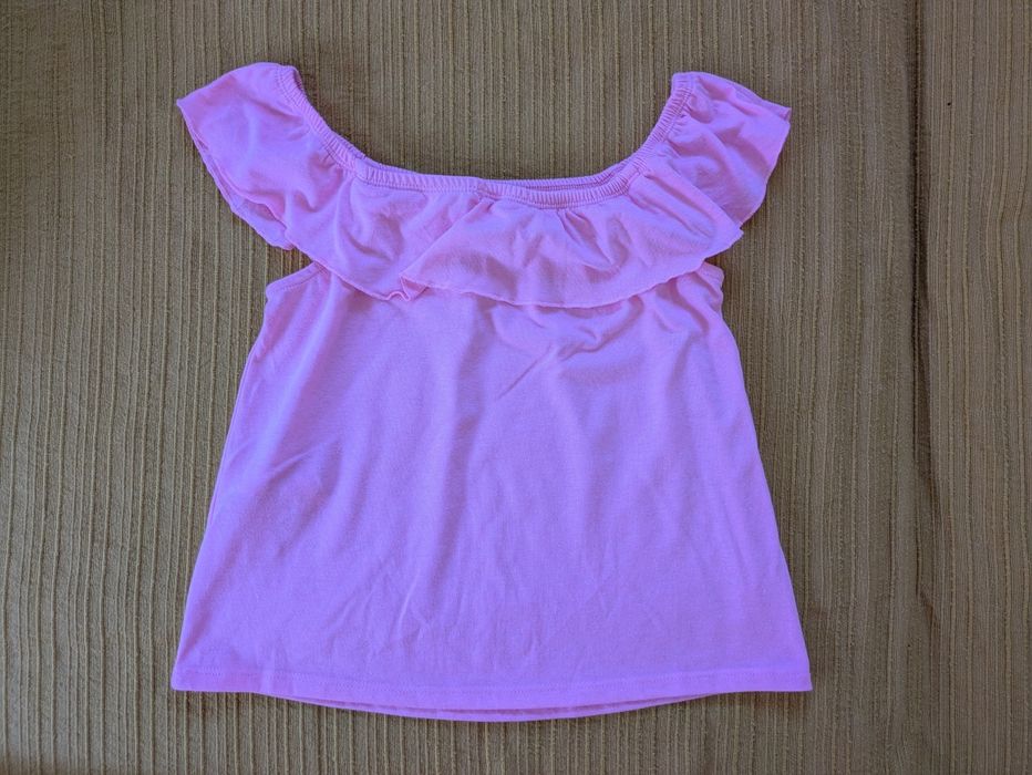 Blusa com folhos Menina Cor-de-rosa, 6 Anos