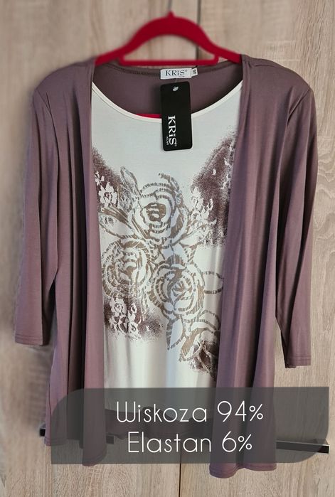 Bluzka_wiskoza i elastan z narzutką 2w1