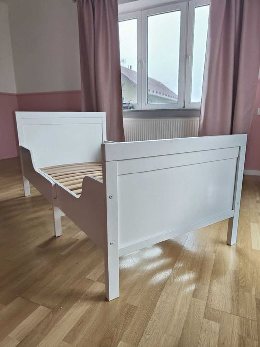 Łóżko Materac IKEA SUNDVIK Lite drewno Regulowana Długość 80x200