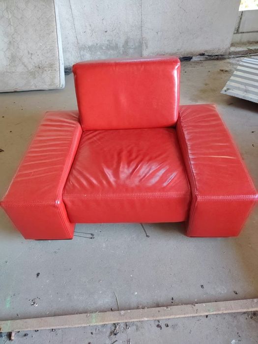 Komplet wypoczynkowy skórzany sofa  + fotel.