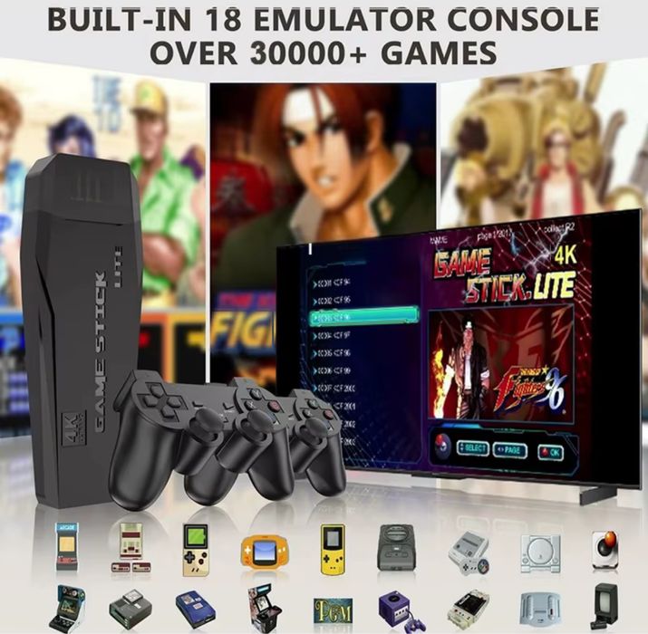 Игровая консоль Game Stick Lite 4K / 64GB / 30 000+ игр