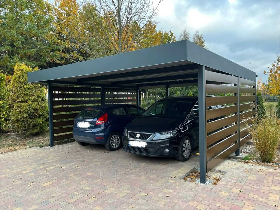 Wiata samochodowa, garażowa, dwustanowiskowa, carport, wiata