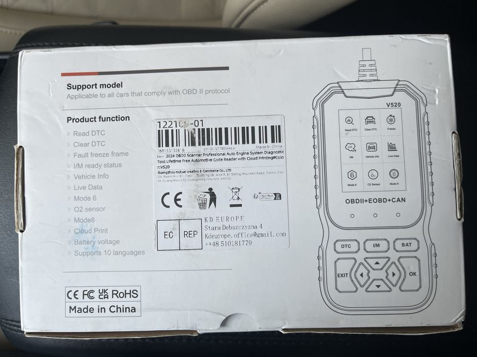 Авто сканер V520 OBD 2