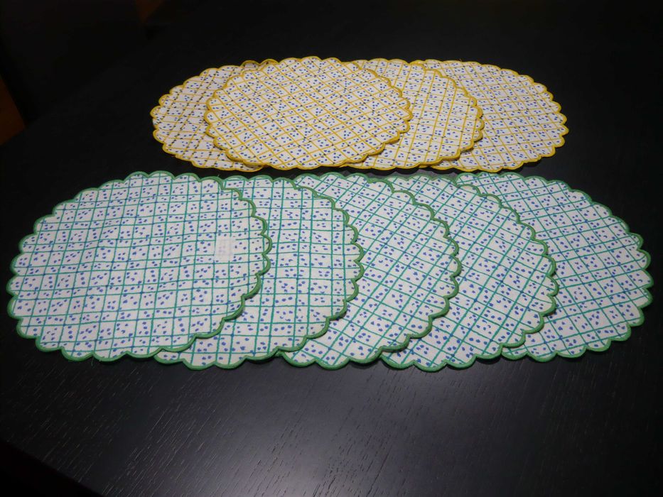 Marcadores naperons redondos PVC para mesa (9 unidades)