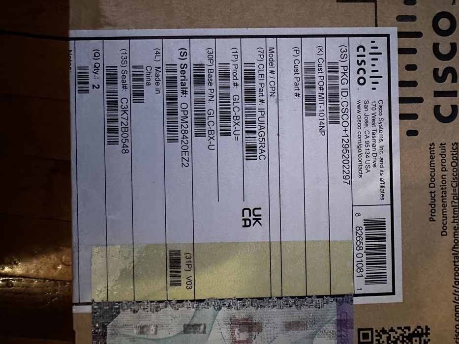 Модуль Cisco GLC-BX-D  10-2093-03 /Cisco GLC-BX-U 10-2094-03  Оригинал