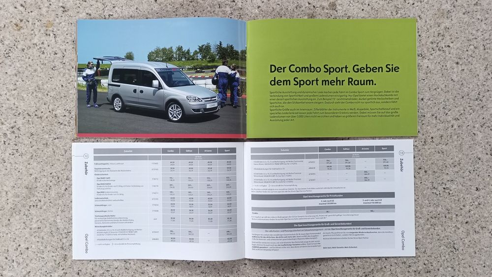 OPEL Combo Prospekt