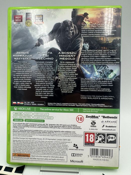 Dishonored Game of the Year Edition Xbox 360 Gwarancja