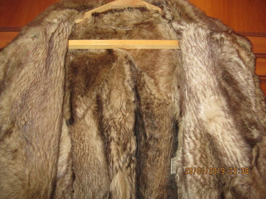 искусственная длинная дубленка