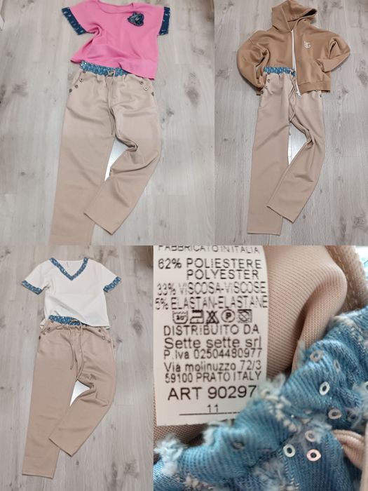 Dres uni na S M L masełko prążek jeans cekiny beż latte