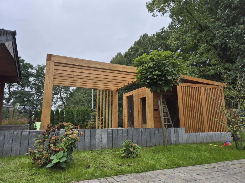 • • • • Pergola ogrodowa • • • • P10 4x4 m producent DREWNOTRIK