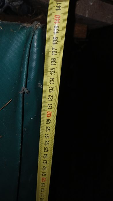 Plandeka zielona gruba i stelarz do przyczepki