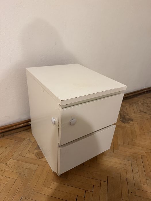 Stolik nocny szafka nocna szuflady biała