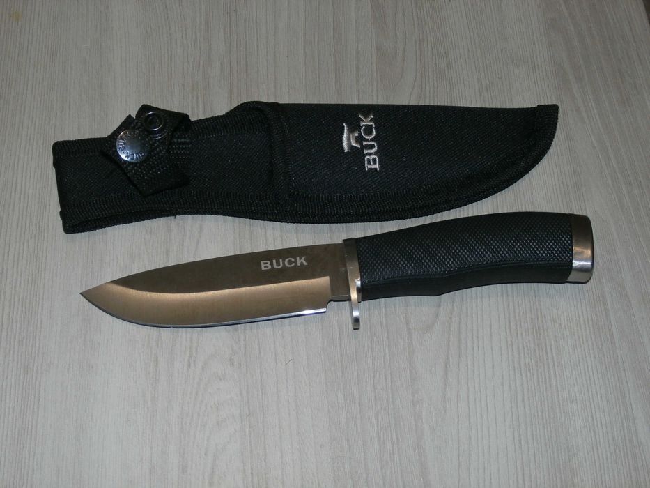 Мисливський,туристичний ніж Buck Knives 1902 22см Silver/Black в чехлі
