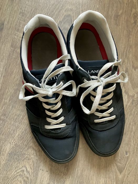 Sneakersy Lanetti 45, niskie, granatowe