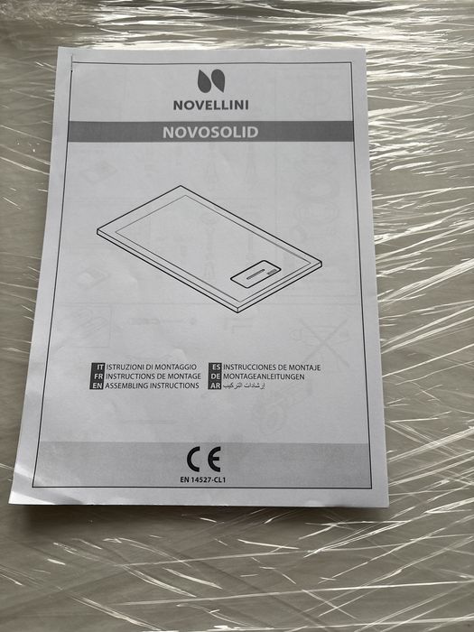 NOWY brodzik 80x80 niski kwadratowy Novellini Novosolid z konglomeratu