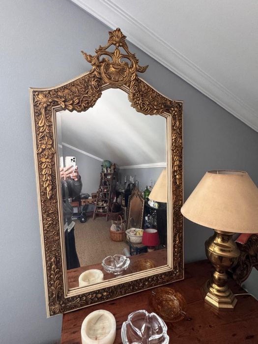 Vintage talha dourada Espelho