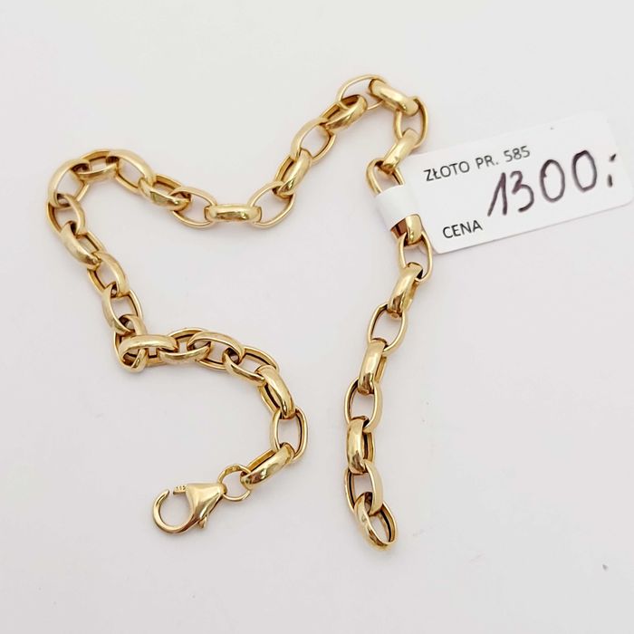Złota Bransoletka Rolo Charms.
