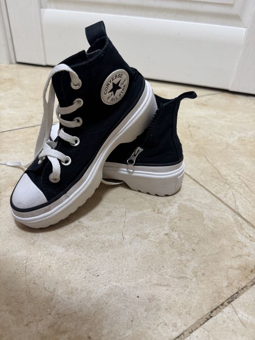 Convers детские черные кеды/макасины