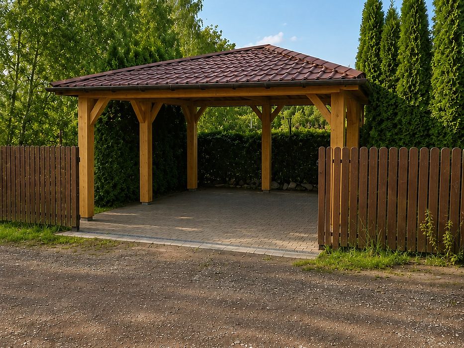 Wiata samochodowa drewniana BSH | Bochnia i okolice