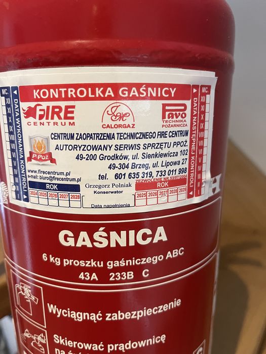 Gasnice 6 kg abc