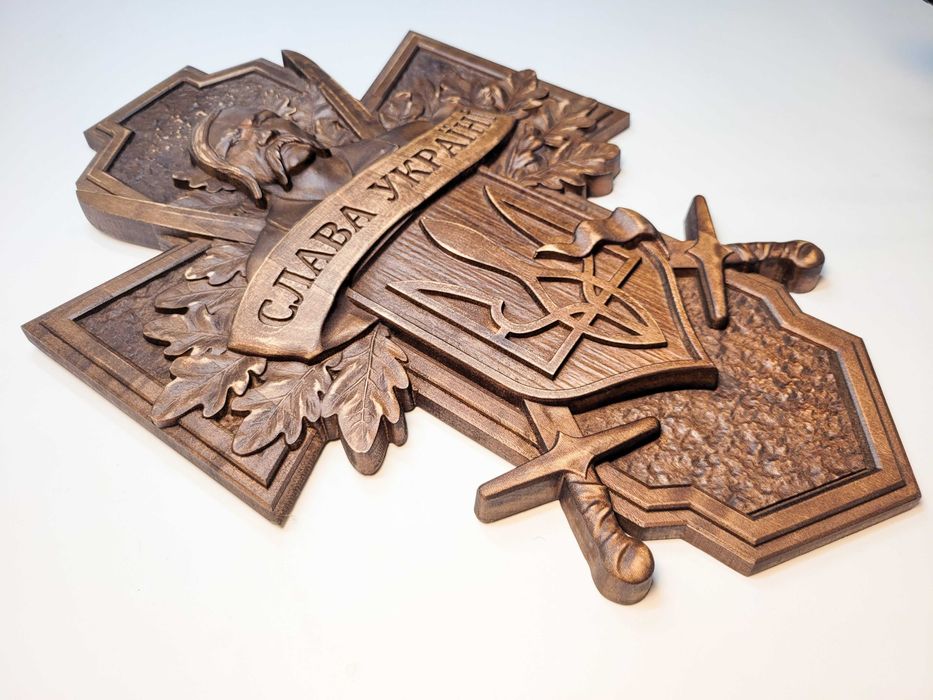 Панно.Козак.Україна. Різьба по дерев.Подарок