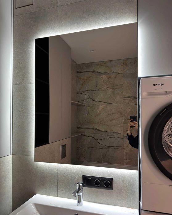 Дзеркало з LED підсвіткою в ванну кімнату Зеркало с подсветкой в рамке