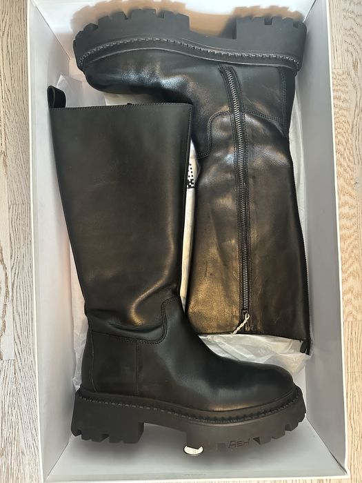 Шкіряні чоботи Ash (ботфорти)