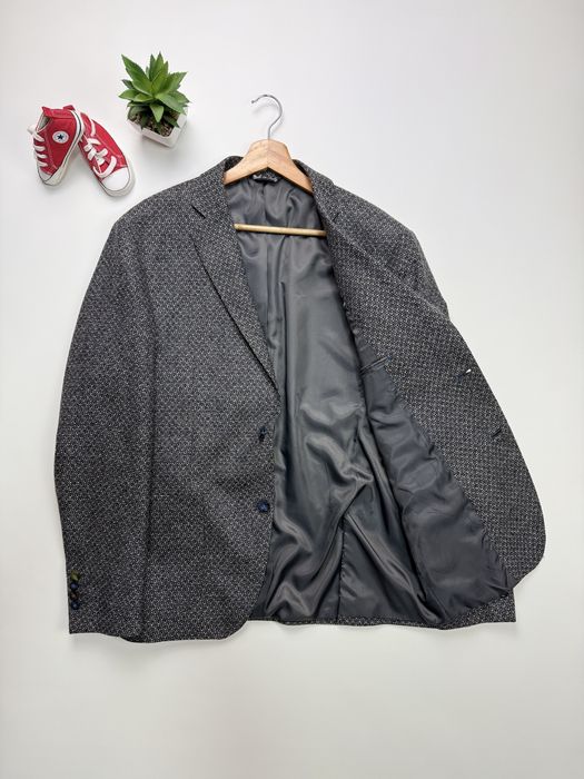 Премиальный пиджак блейзер Iannalfo & Sgariglia Italy Wool Cashmere Blazer Jacket Mens Gray Tweed size 52, M, L