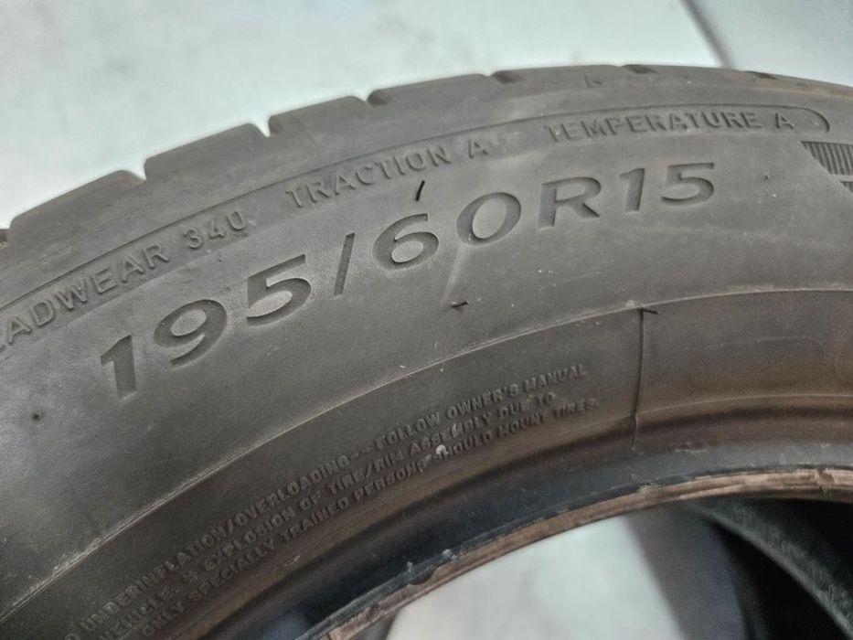 2 opony dunlop sport blueresponse 195/60r15 dot5220 7mm