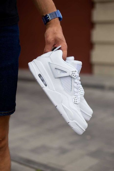 Мужские кроссовки Nike Air Jordan Retro 4 "White" Размеры 40-46
