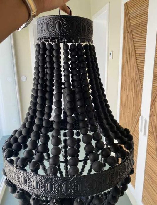 2 Candeeiros Pretos Rústicos