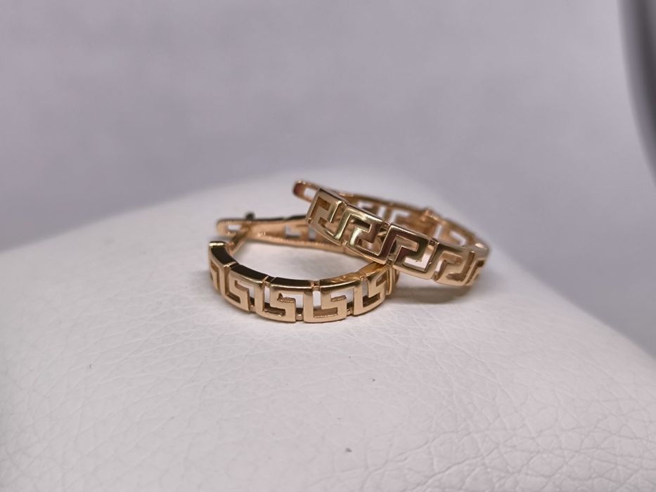 Серьги золотые в стиле Versace (3.25г)