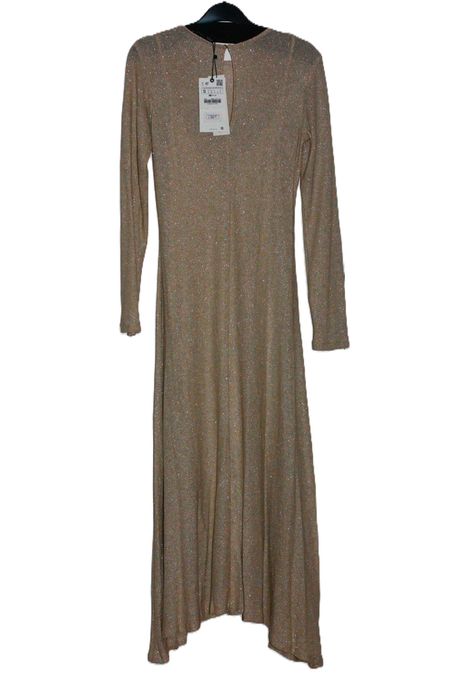 Vestido de malha metalizada da  Zara/ versátil/ novo em folha