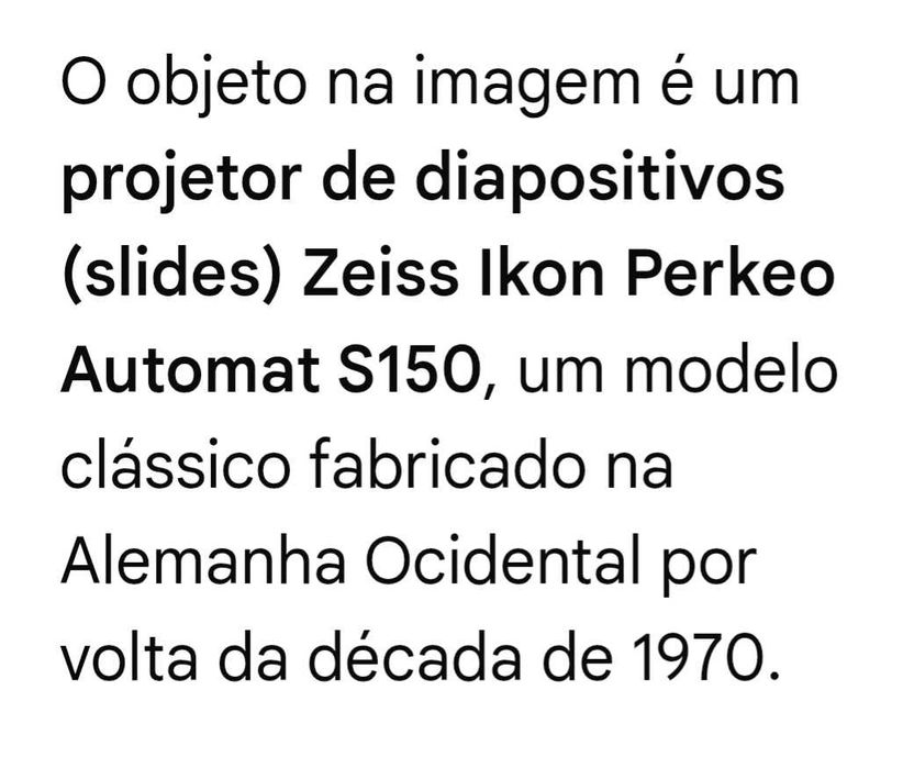Projetor de slides da década de 70