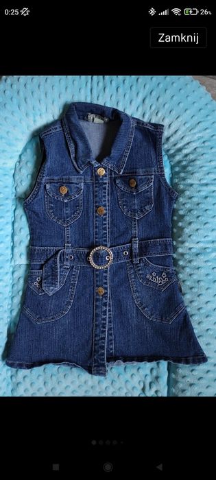 Sukienka jeansowa zapinana