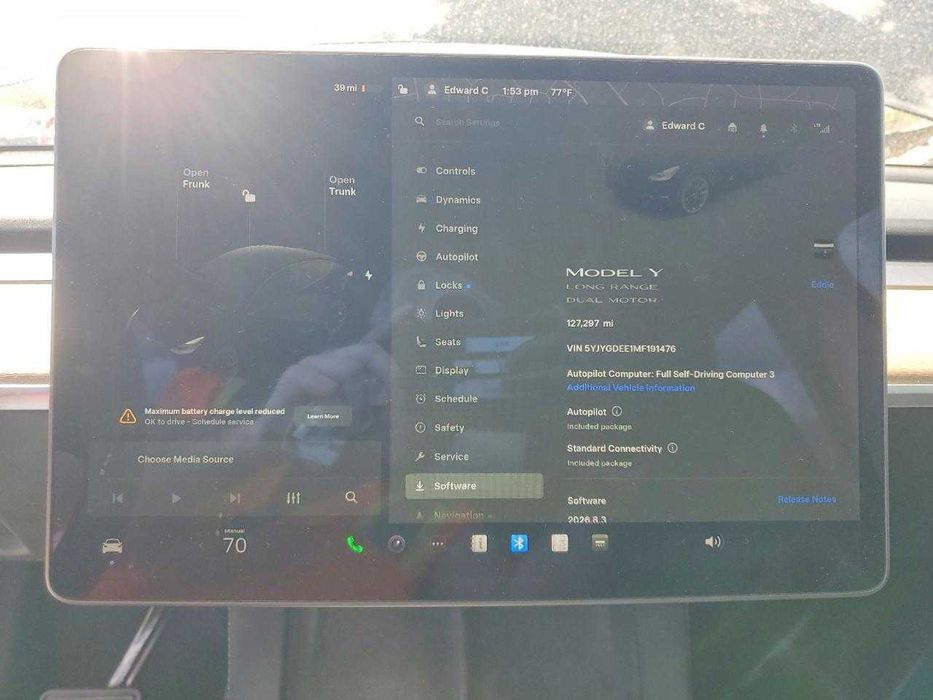 TESLA Model Y 2021 VIN 5YJYGDEE1MF191476 фото оголошення 9 з 11