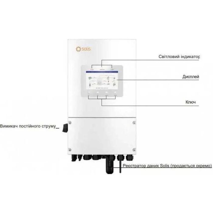 Гібридний інвертор сонячний (hybrid) Solis Solar S6-EH1P6K-L-PLUS