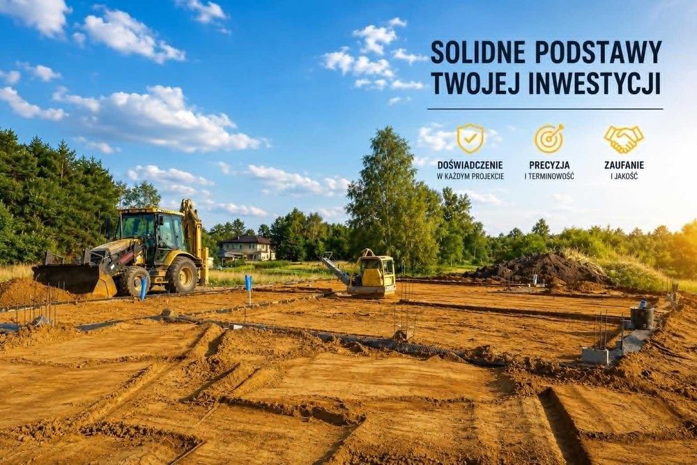 Usługi koparkami, wywrotkami, wyburzenia, wykopy, kucie betonu, fundamenty