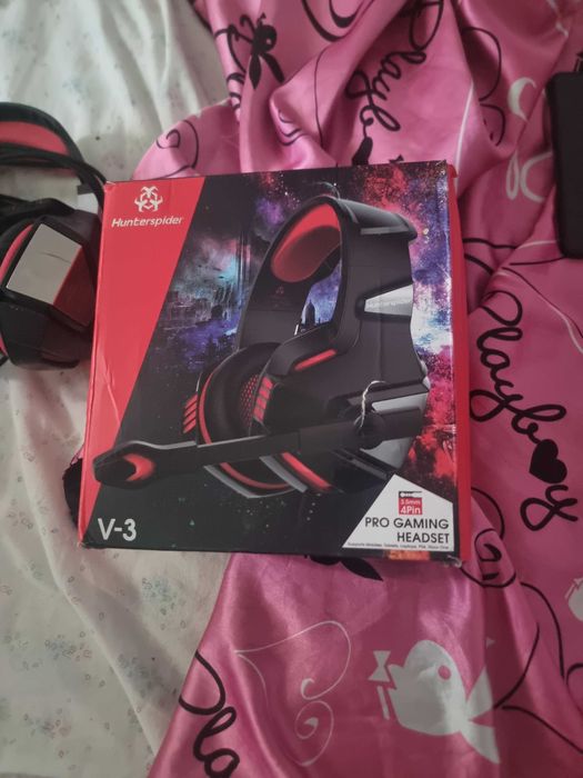 Fones gaming Hunterspider V-3 compatível com (ps4/ps5/pc)