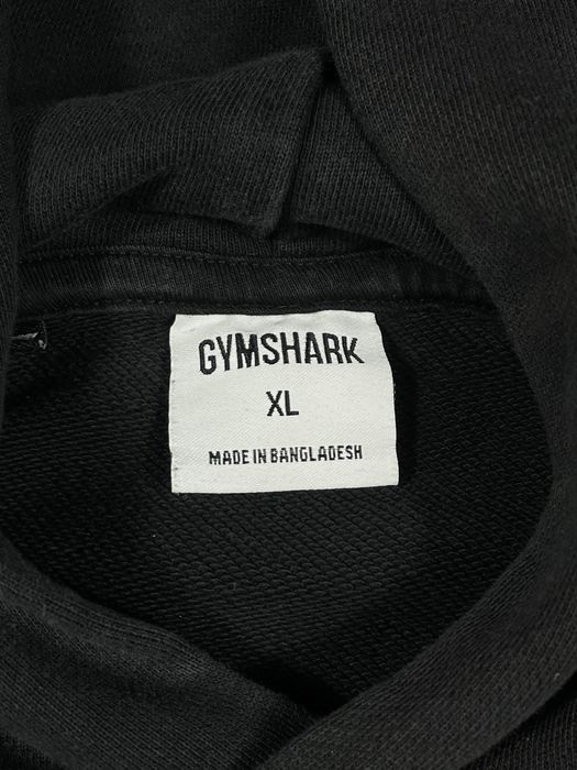 Худі кофта gymshark джимшарк оригінал чоловіча толстовка чорна з капюшоном оверсайз raise the bar xl
