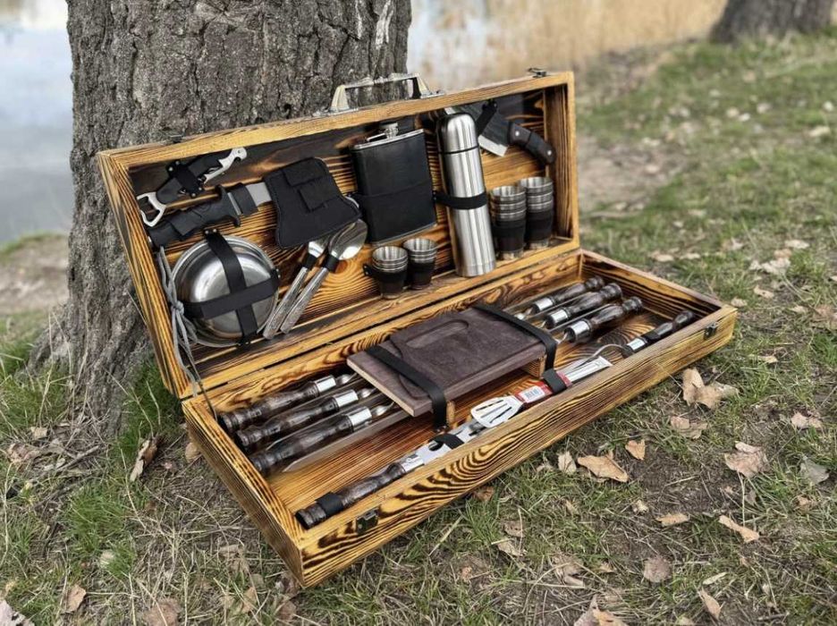 Супер круті набори шампурів у кейсі на подарунок! Шампура нержавійка!