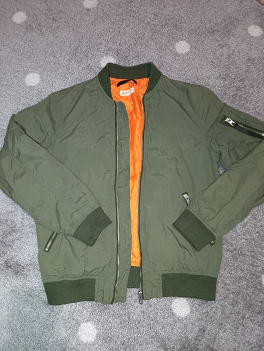 Kurtka H&M flayers zielona wiosenna 152