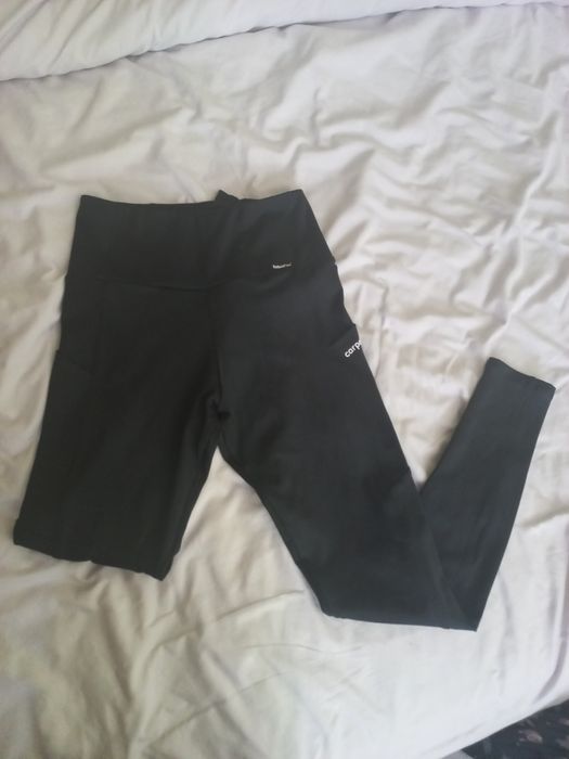 czarne legginsy sportowe carpatree rozmiar M