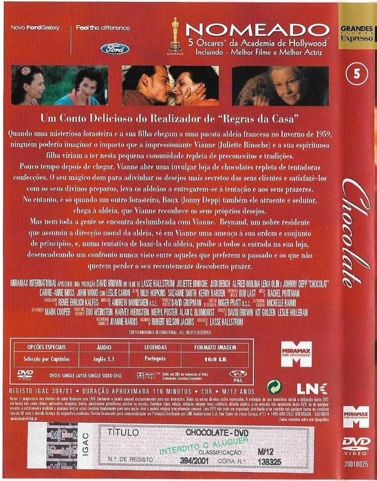 Chocolate - - - Filme - - - - - DVD
