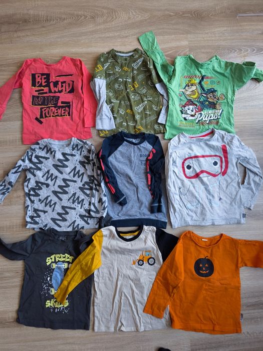 14 bluzek z długim rękawem dla chłopca 116 OKAZJA