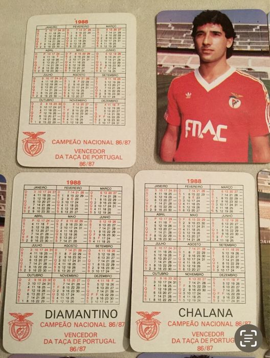 Calendários do Benfica - Ano 1988