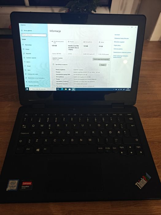 Lenovo ThinkPad 11e Yoga Gen 6 | dotyk | 2w1 | SSD 128GB | sprawny