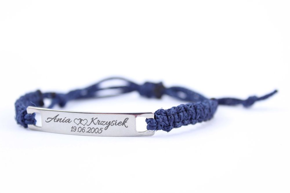 Bransoletka z grawerem indywidualnym PREZENT